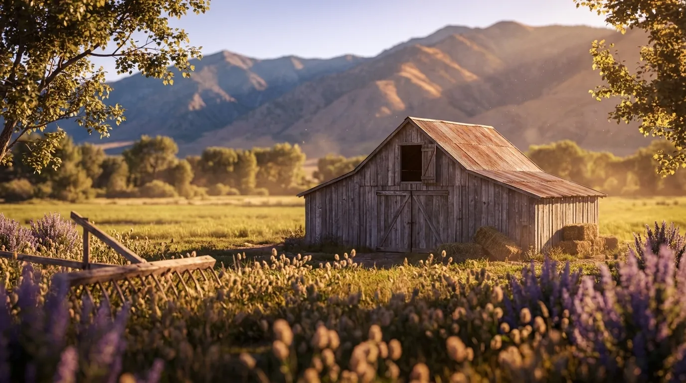 Illustrated landscape of Carson Valley