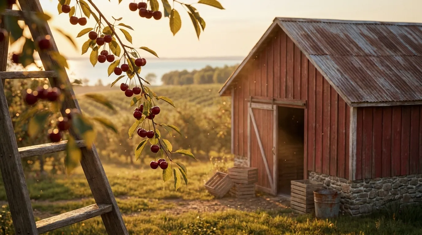 Illustrated landscape of Door County