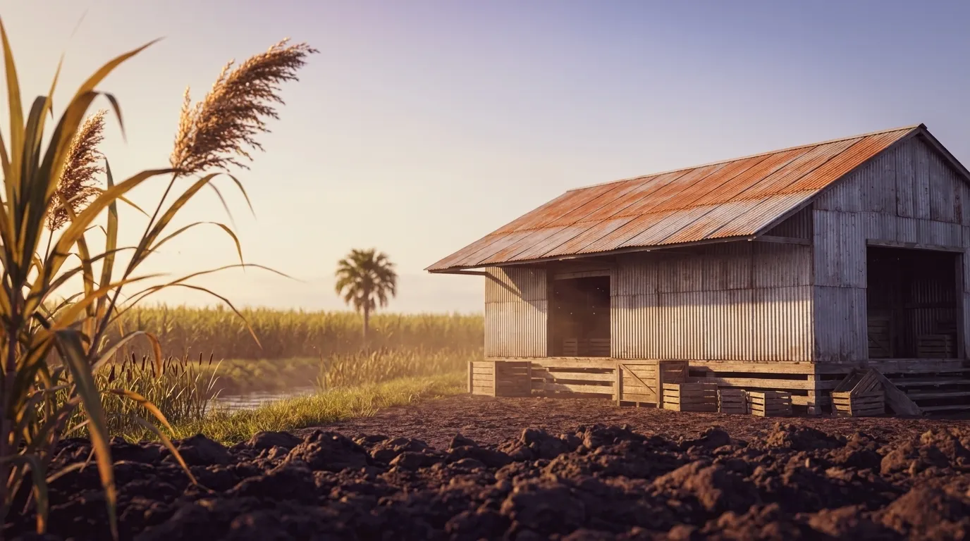 Illustrated landscape of Everglades Agricultural Area