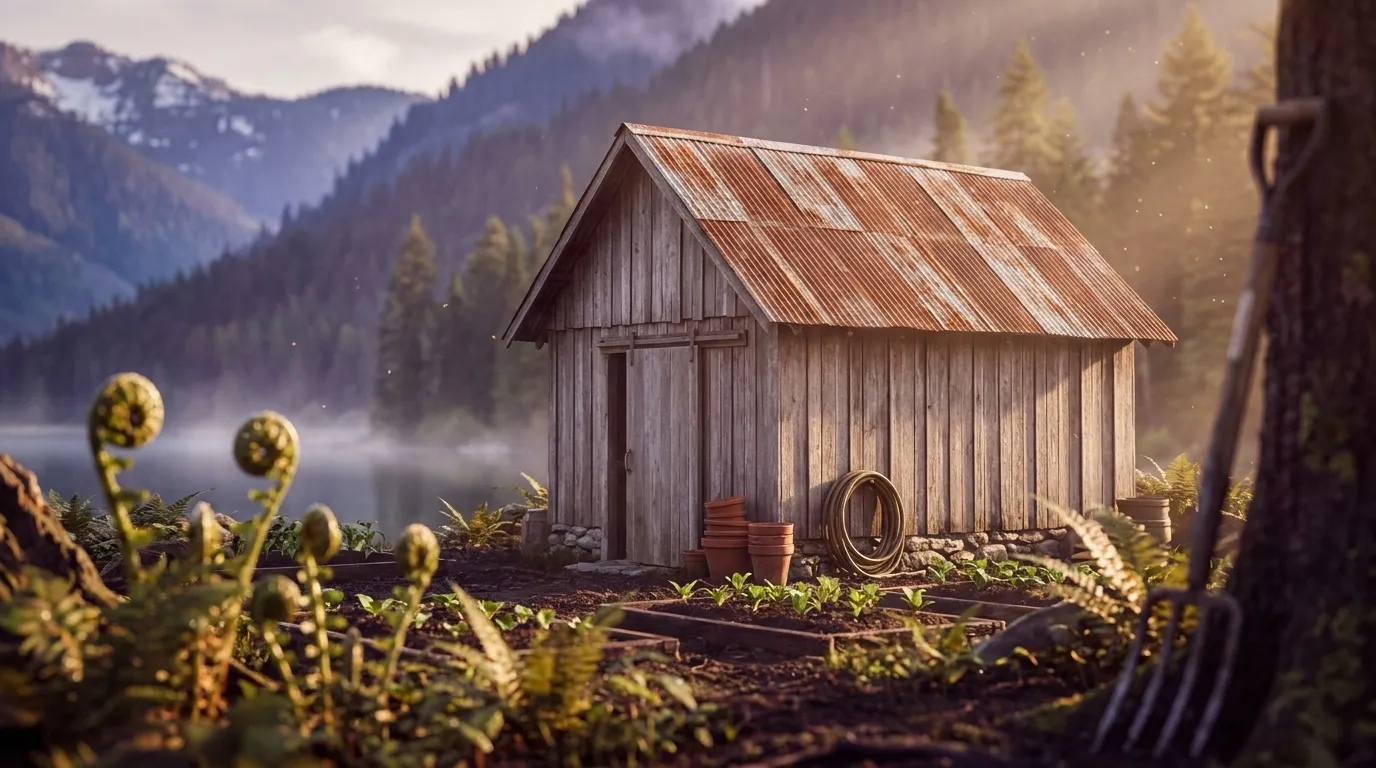 Illustrated landscape of Idaho Panhandle (North Idaho)