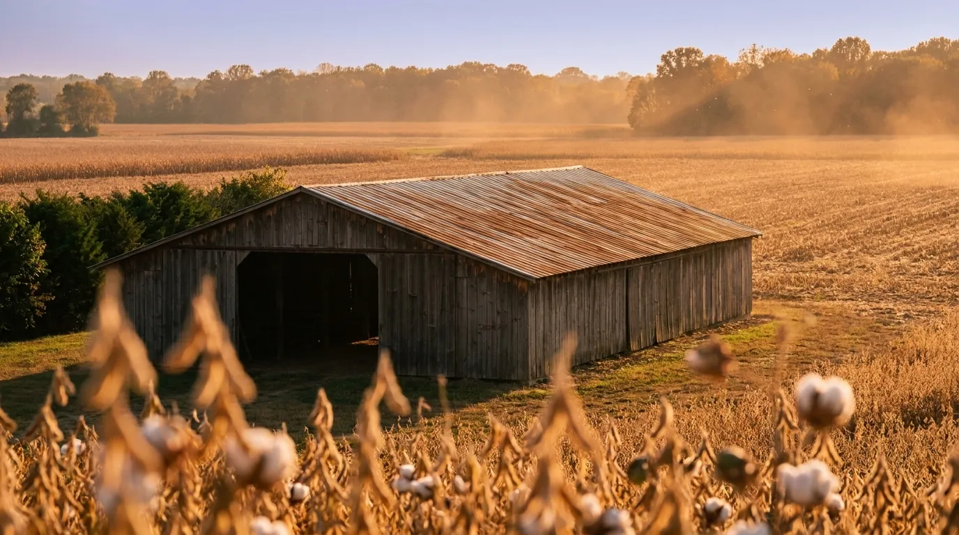 Illustrated landscape of Jackson Purchase (Far Western Kentucky)