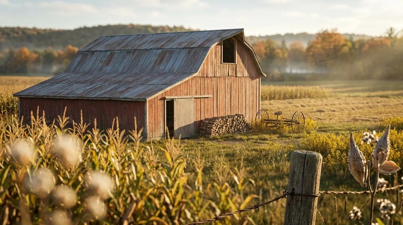 Illustrated landscape of Mohawk Valley