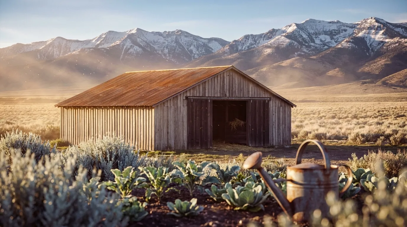 Illustrated landscape of Northeastern Nevada High Desert (Elko / Ruby Valley / Ely)