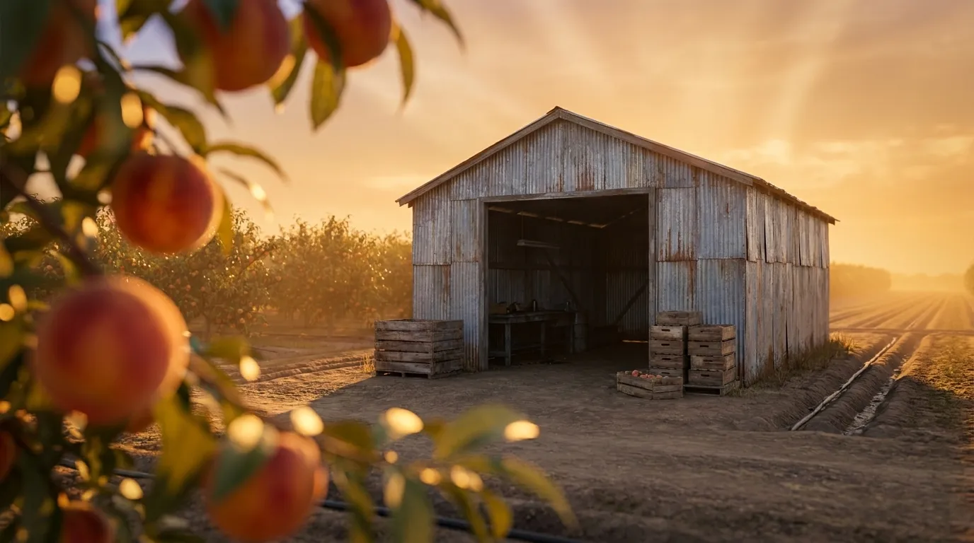 Illustrated landscape of San Joaquin Valley
