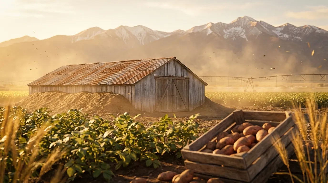 Illustrated landscape of San Luis Valley
