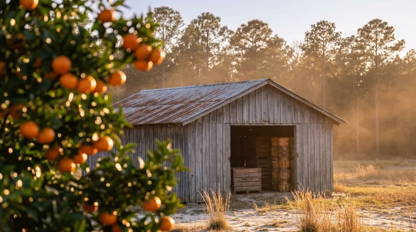 Illustrated landscape of Deep South Georgia / Wiregrass
