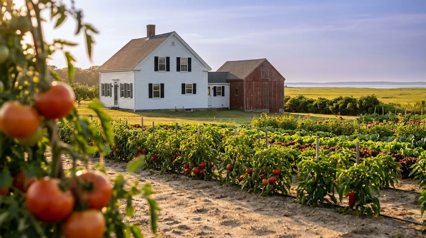 Illustrated landscape of Southeastern Massachusetts