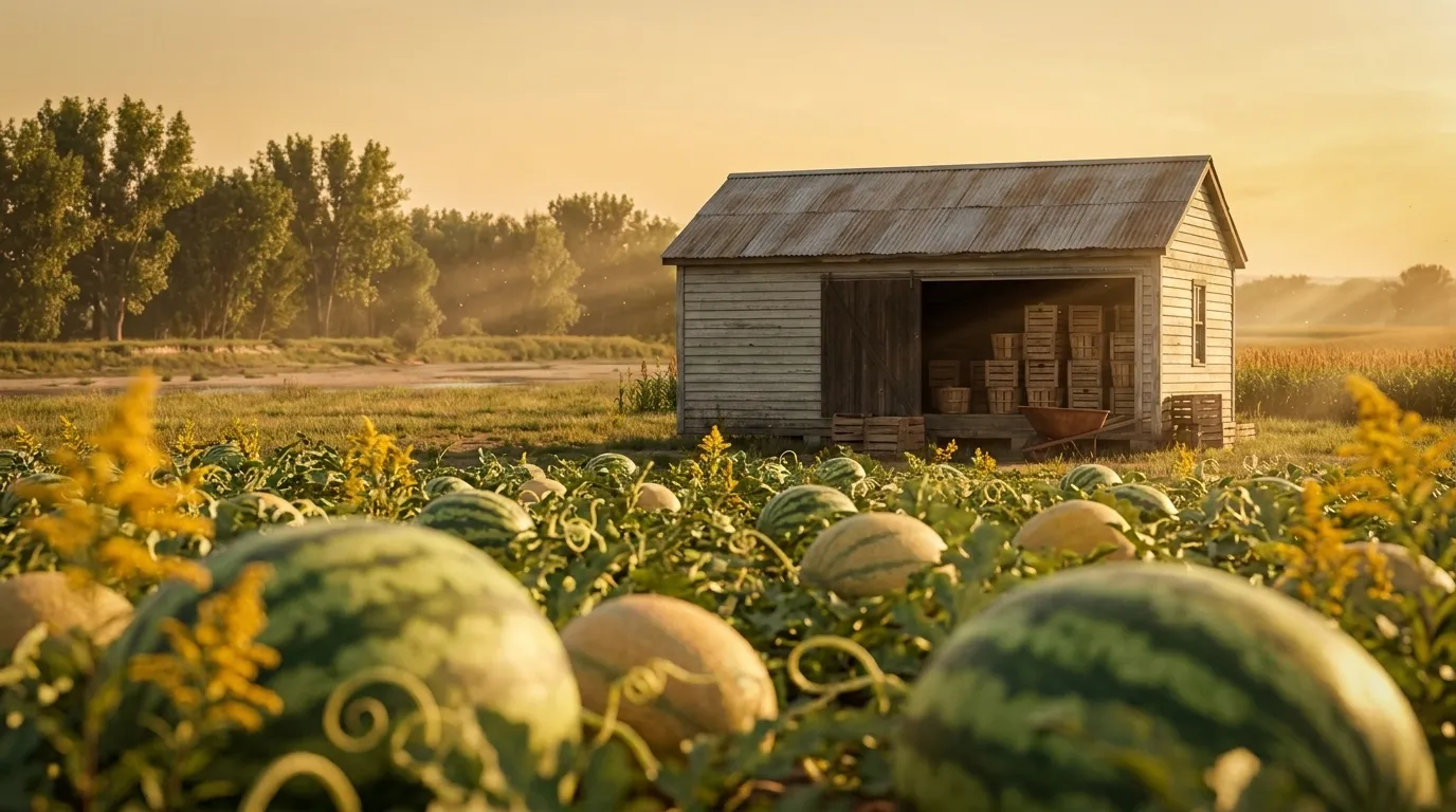 Illustrated landscape of Wichita / South-Central Kansas (Arkansas River Lowlands)
