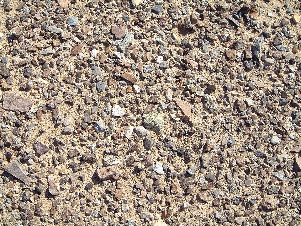 Tightly fitted stones armoring the desert floor in the Mojave Desert